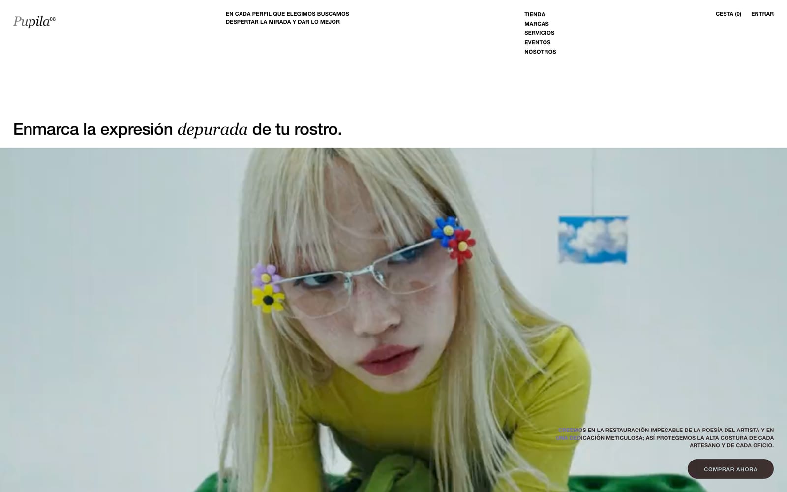 Logic2B Pupila theme for premium opticians and independent eyewear