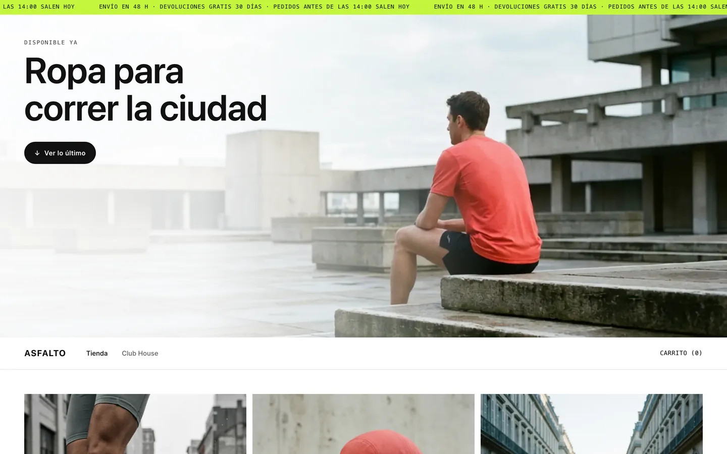 Street — Captura de la web en producción